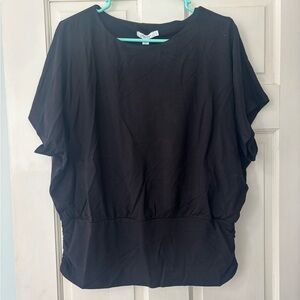 Chicos Black banded bottom blouse Sz 2